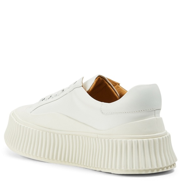 Jil Sander White Leather Platform Sneaker | Size 36 - Picture 8 of 9